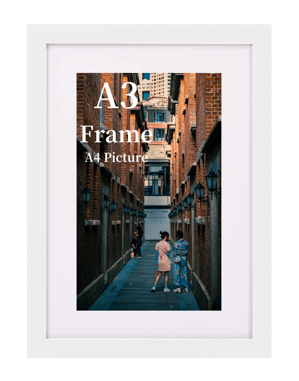 MEGAROOM 12x10 Photo Frame -12 x 10 Inch Picture Frame with 6 x 8 Photo - Picture Frame with Clear Perspex Front - Wall Mounting to Hang Portrait or Landscape (White) — image 1