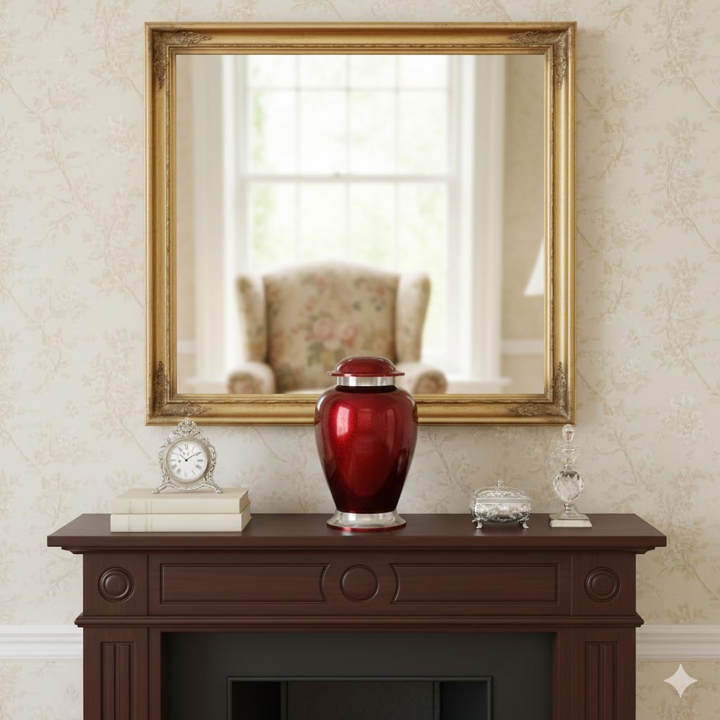 Ruby Metal Urn by Beautiful Life Urns