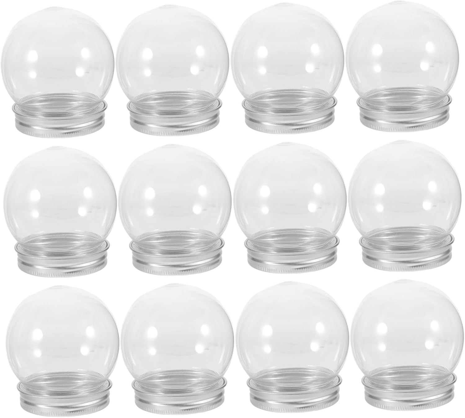 12Pcs Light Bulb Shaped Candy Bottles Fillable Globe for DIY Crafts Wedding Boxes and Party Decorations