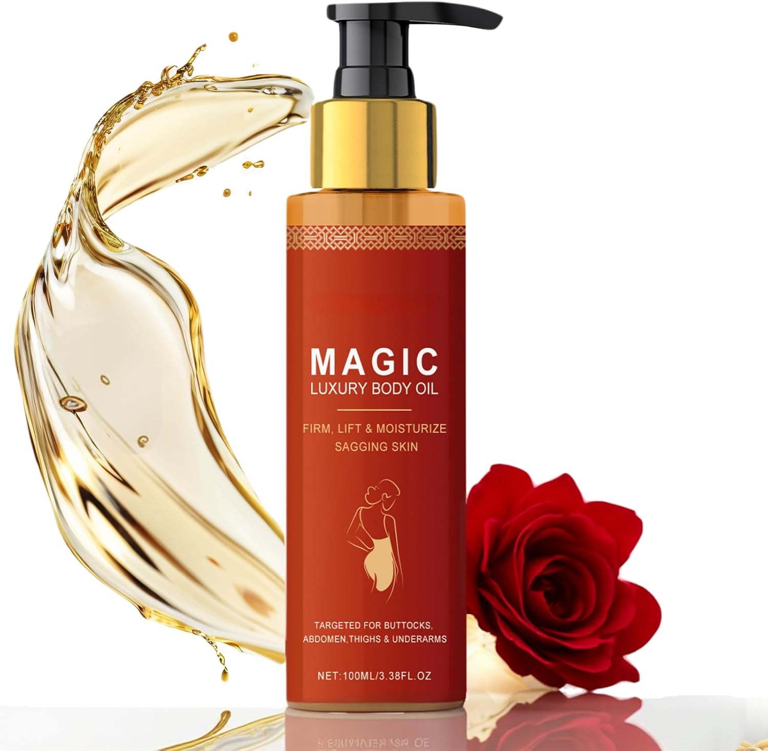 Dabacc Magic Firming Body Oil, Collagen Lifting Body Oil, Moisturising Body Lotion for Women, Moisturizing Lotion For Smooth, Effectively Improves Fine Lines and Nourishes the Skin After Shower