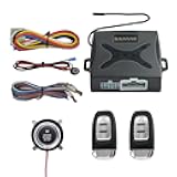 ① Car Keyless Entry System + ② Remote Engine Starter + ③ Push to Start Stop Iginition Kit Button (connect to car horn)