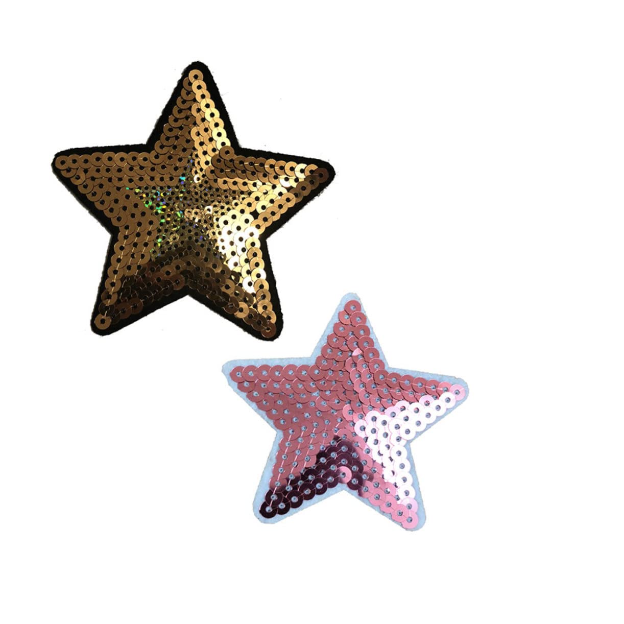 STOBOK 62pezzi Toppe Adesive Paillettes Forma Di Stella Applicazioni Ricamate Per Giacche Jeans Borse e Progetti Creativi Stile Misto