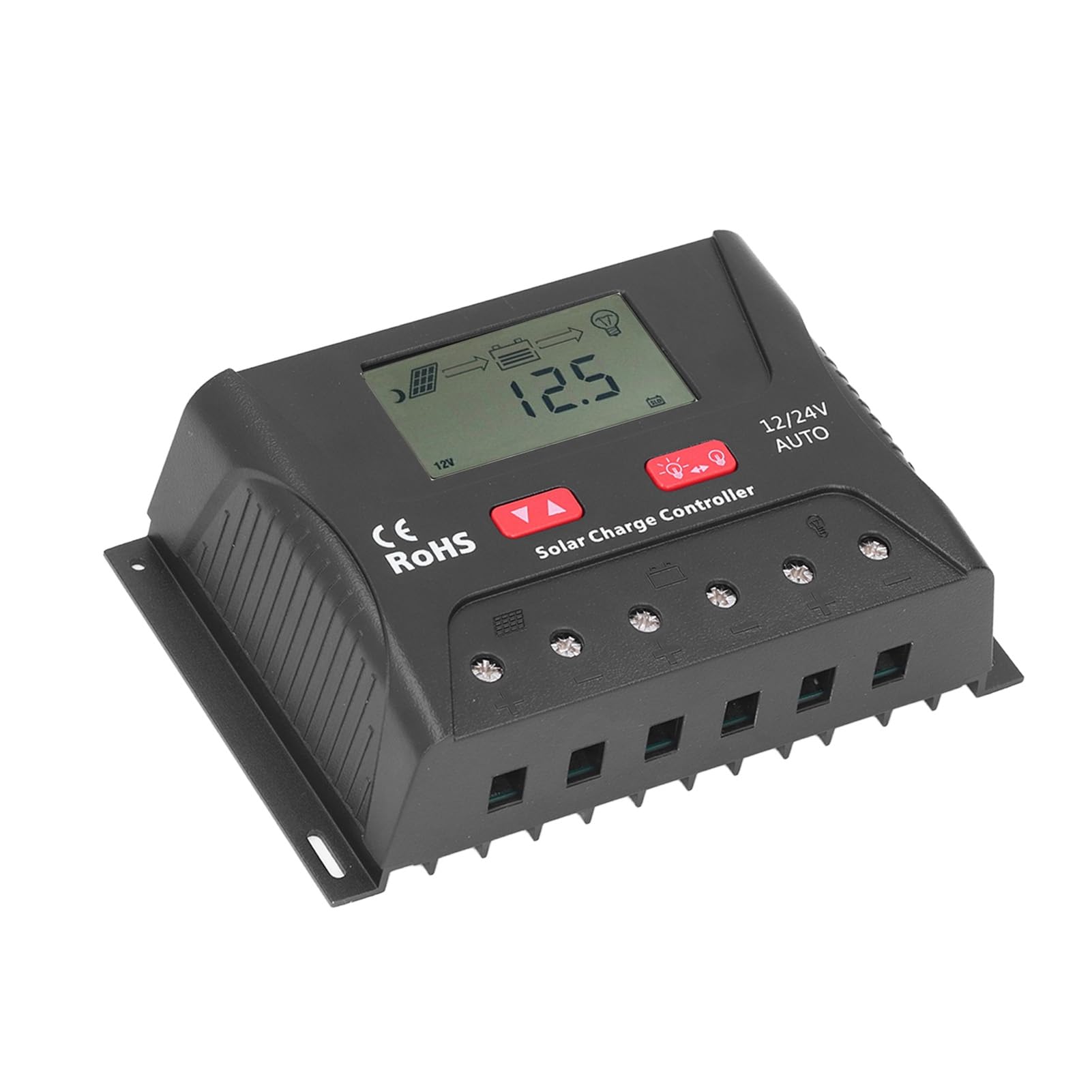 Akozon Controlador Solar PWM con Identificación Automática Regulador 30A 12V/24V RV Yacht - Parámetros | Energía Solar y Eólica
