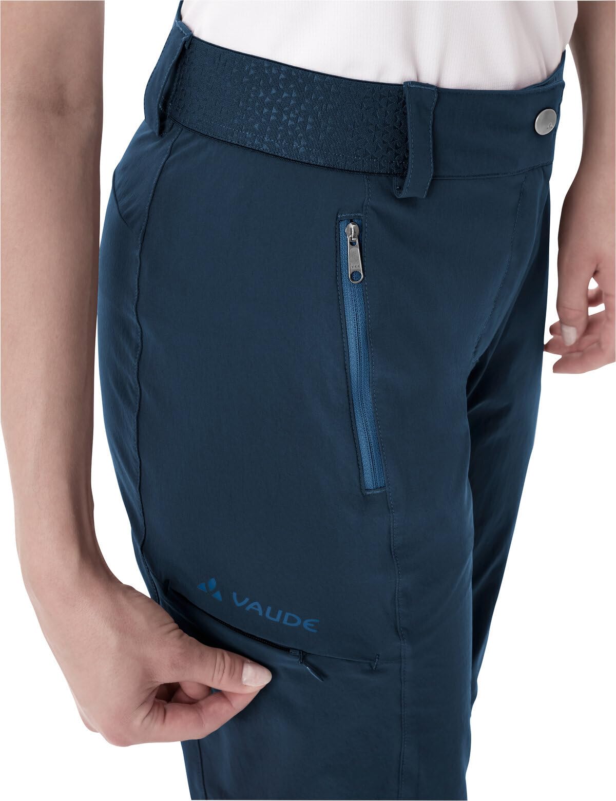 VAUDE Damskie spodnie trekkingowe z odpinanymi nogawkami Farley Stretch III, wodoodporne spodnie outdoorowe, rozciągliwe, oddychające spodnie trekkingowe z gumowym ściągaczem, wygodne, wiatroszczelne i szybkoschnące