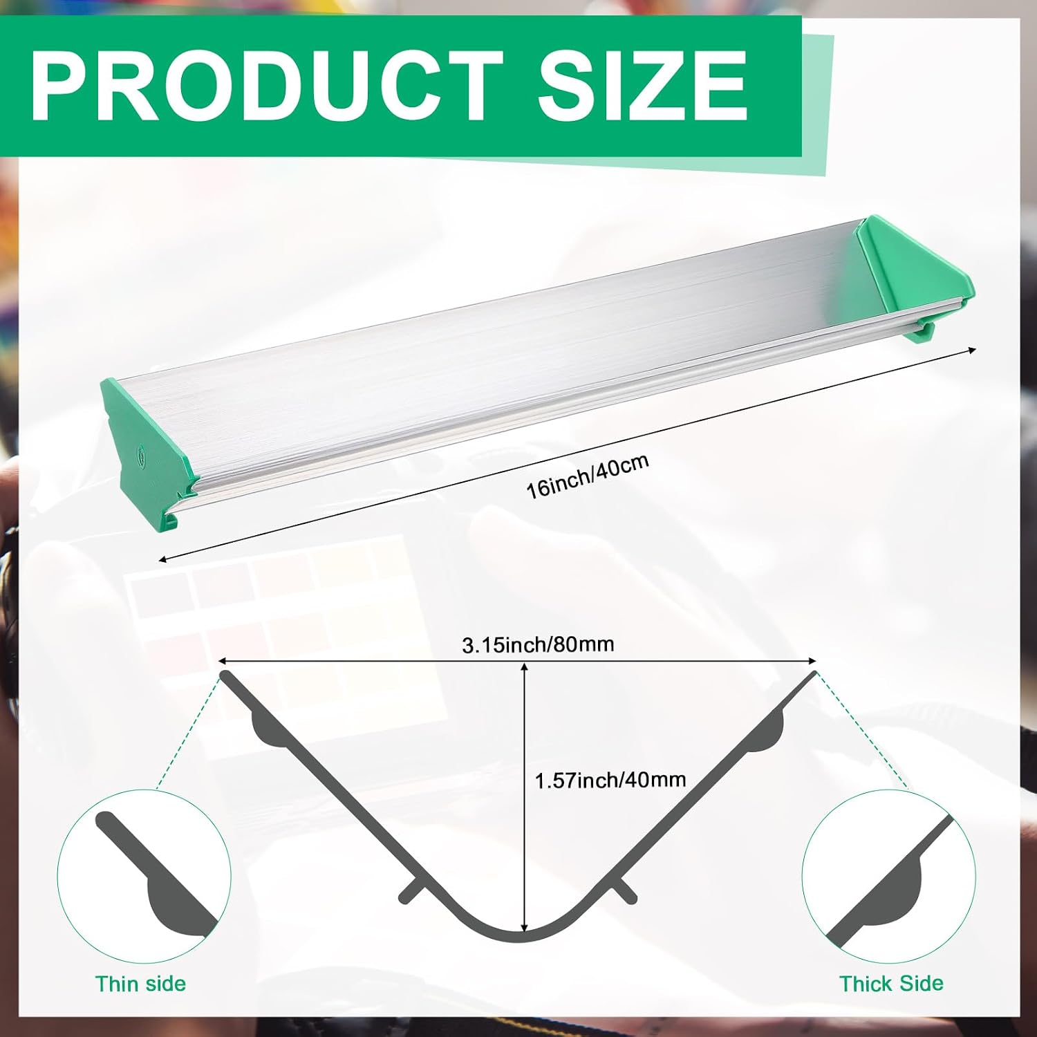 Threlaco 2 Pcs 16'' Dual Edge Aluminum Emulsion Scoop Coater 13.8" Screen Printing Squeegee Emulsion Scoop Art Squeegee for Silk Screen Printing Coating Tool