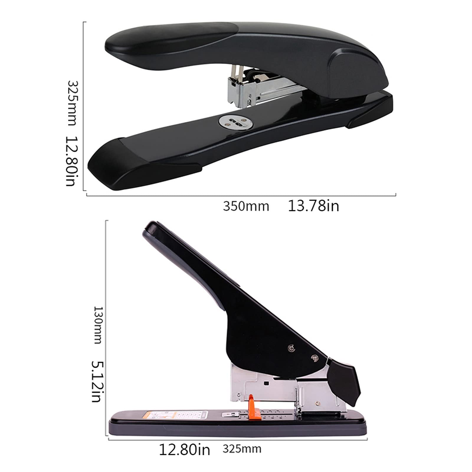 Liudan Cucitrice Staplers Heavy Duty Desktop Staplers 60-100 Schede capacità Facile da caricare Accessori da scrivania ergonomica per impieghi gravosi Spillatrice (Size : B)