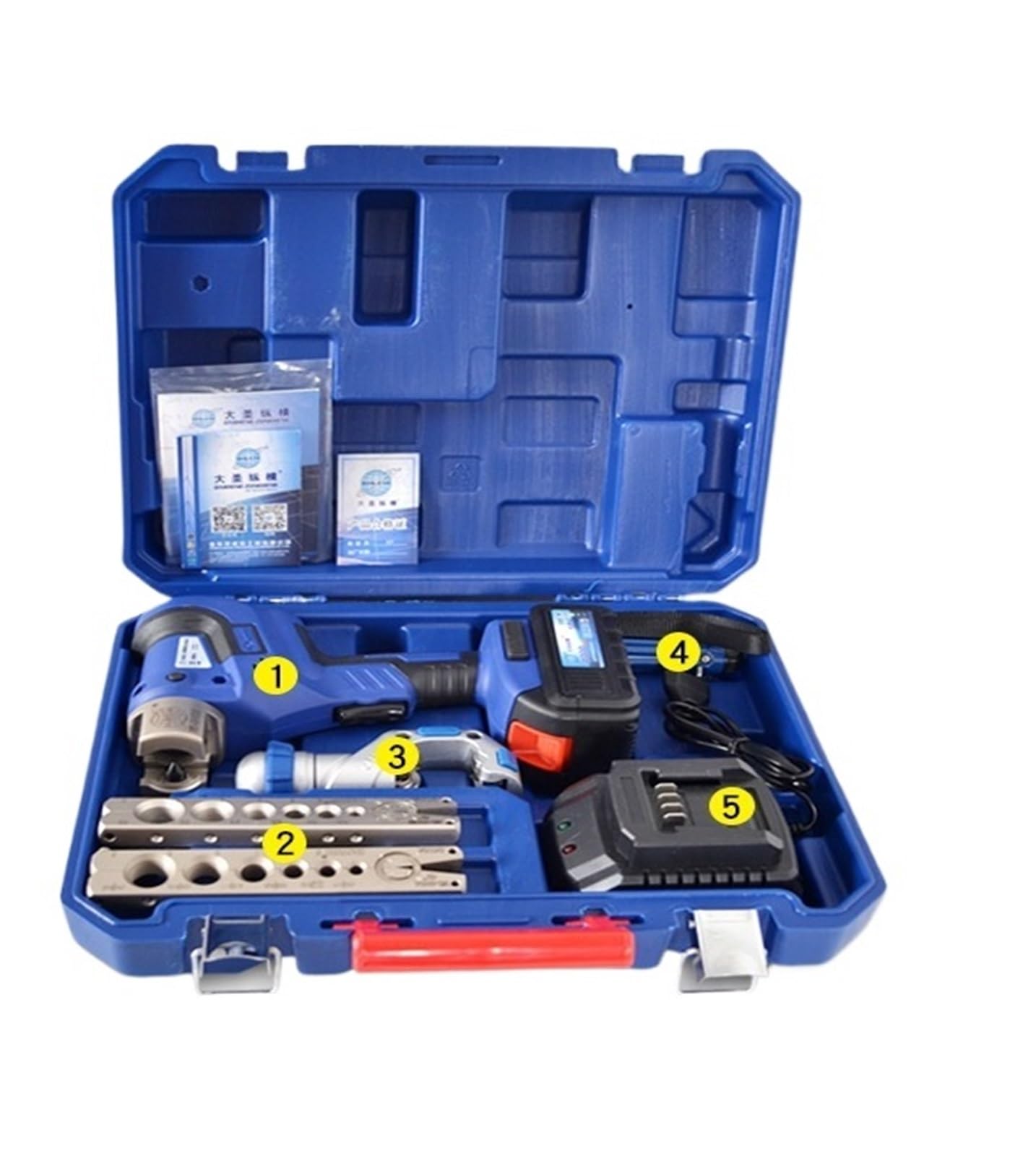 Flaring Tool, Electric Expander, Copper Tube Bell Mouth Cup Hand Drill, Lithium Battery(WK-E806AM-L (Square Steel))