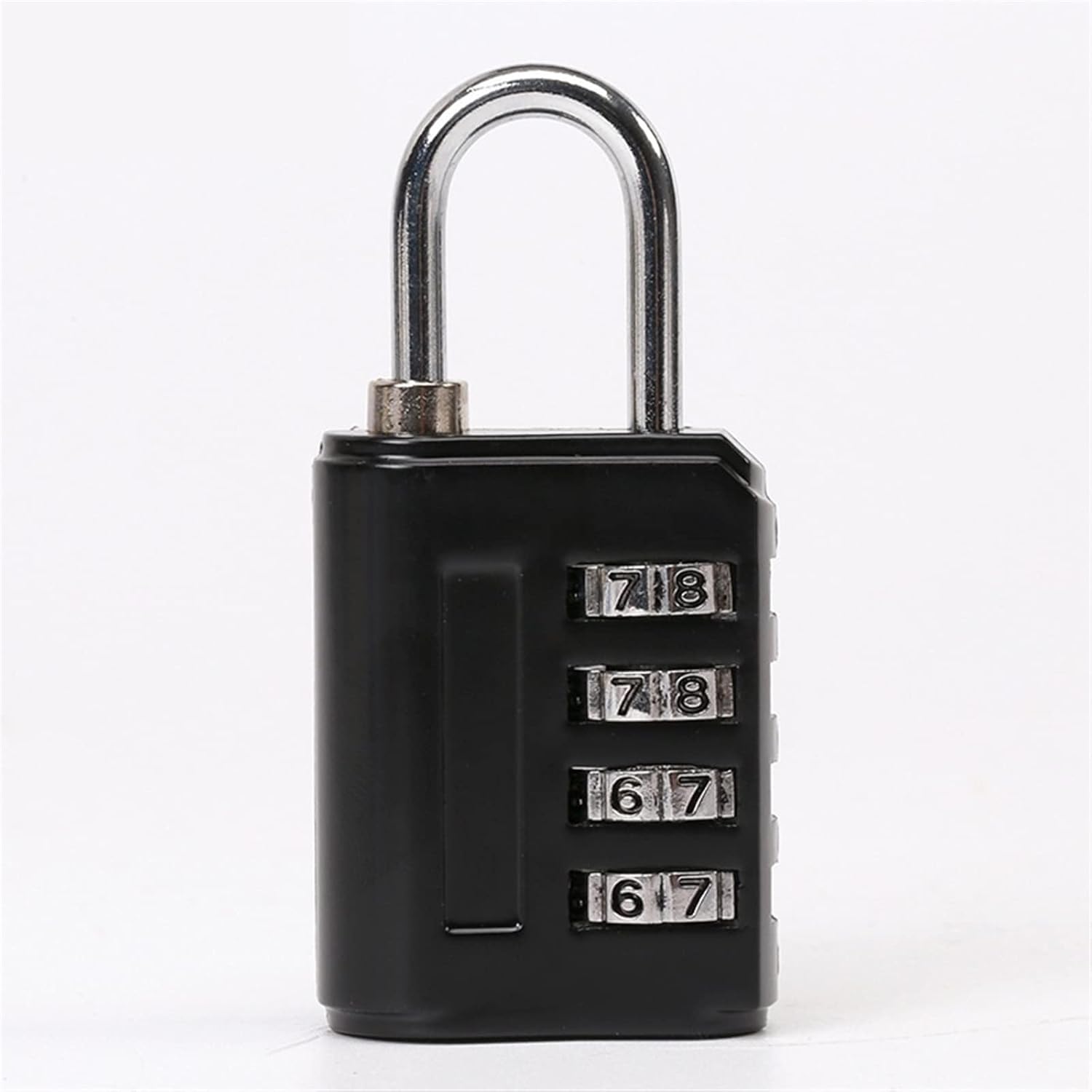 4 Digits Password Code Combination Padlock Aluminum Alloy Suitcase for Luggage Travel Code Lock Code Keyed Thieft Lock 1Pcs(Silver)