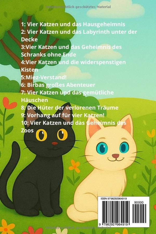Vier Katzen und das Hausgeheimnis: Ein spannendes Kinderbuch über neugierige Katzen, ein geheimnisvolles Haus und ein Abenteuer voller Rätsel und Freundschaft (Katzenclique)