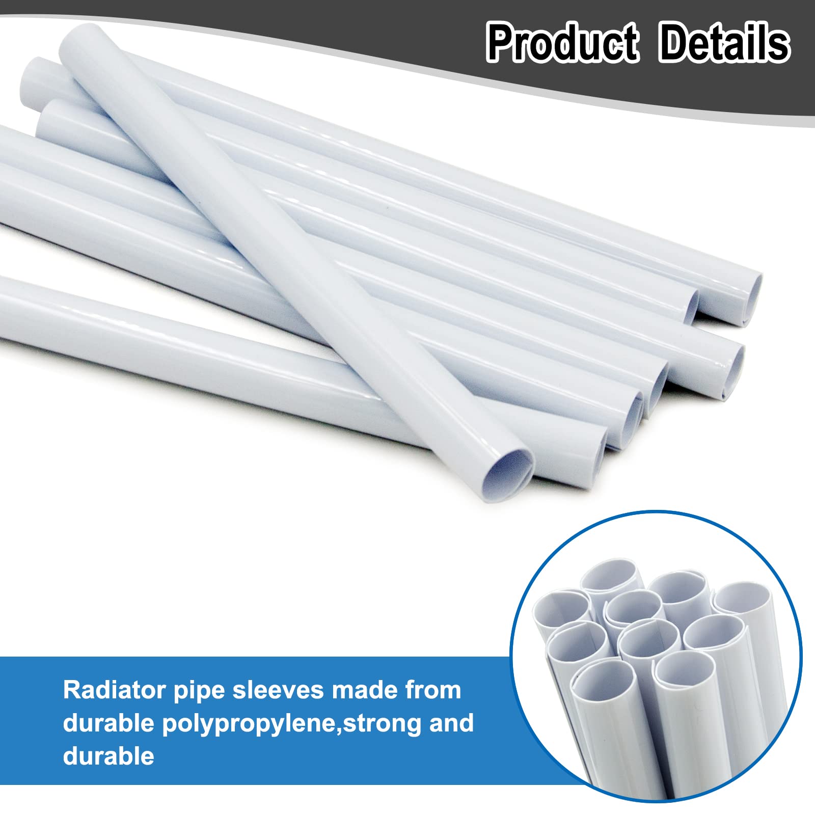 Uwithdanceme 4 stks Radiator Pijp Covers 15 * 200mm 300mm 500mm Radiator Pijp Covers Zwart Wit (Zwart-200mm Uwithdanceme 4 stks Radiator Pijp Covers 15 * 200mm 300mm 500mm Radiator Pijp Covers Zwart Wit (Zwart-200mm