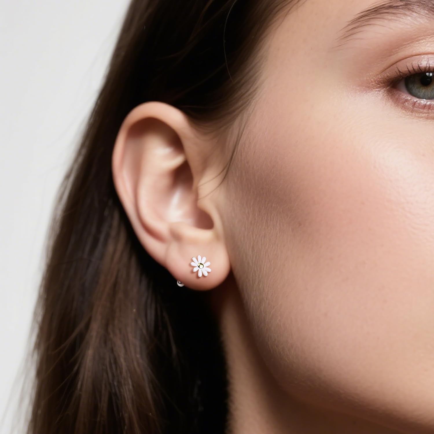 Sterling Silver Screw Backs Stud Earrings|14K Gold on Silver Screw Back Earring|Hypoallergenic S925 Flat Back Studs| Cherry Flower Blossom Butterfly Dasiy Moonstone Snowflake