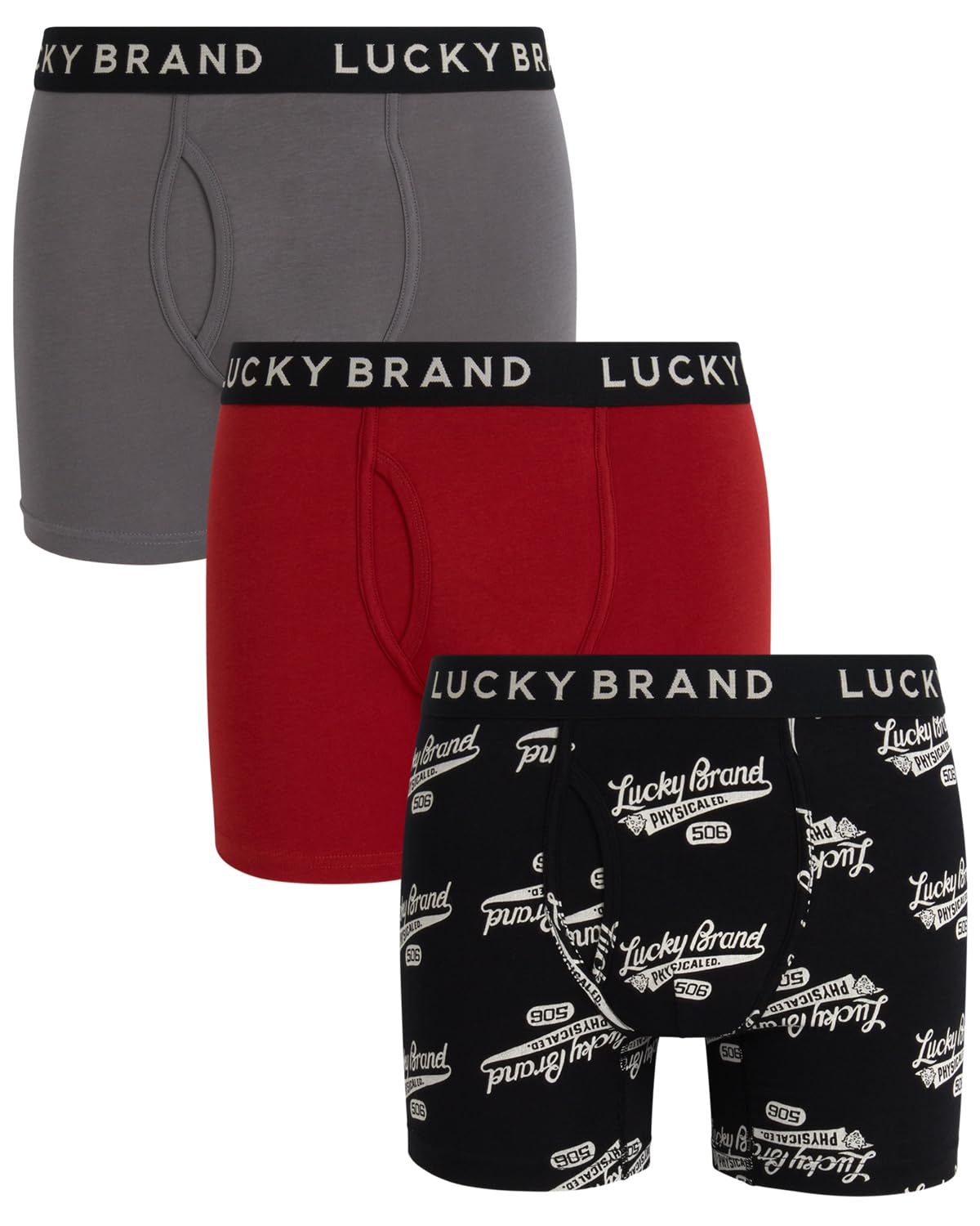 Briefs Lucky Brand Men's Button Fly Knit Boxers Medium (32-34