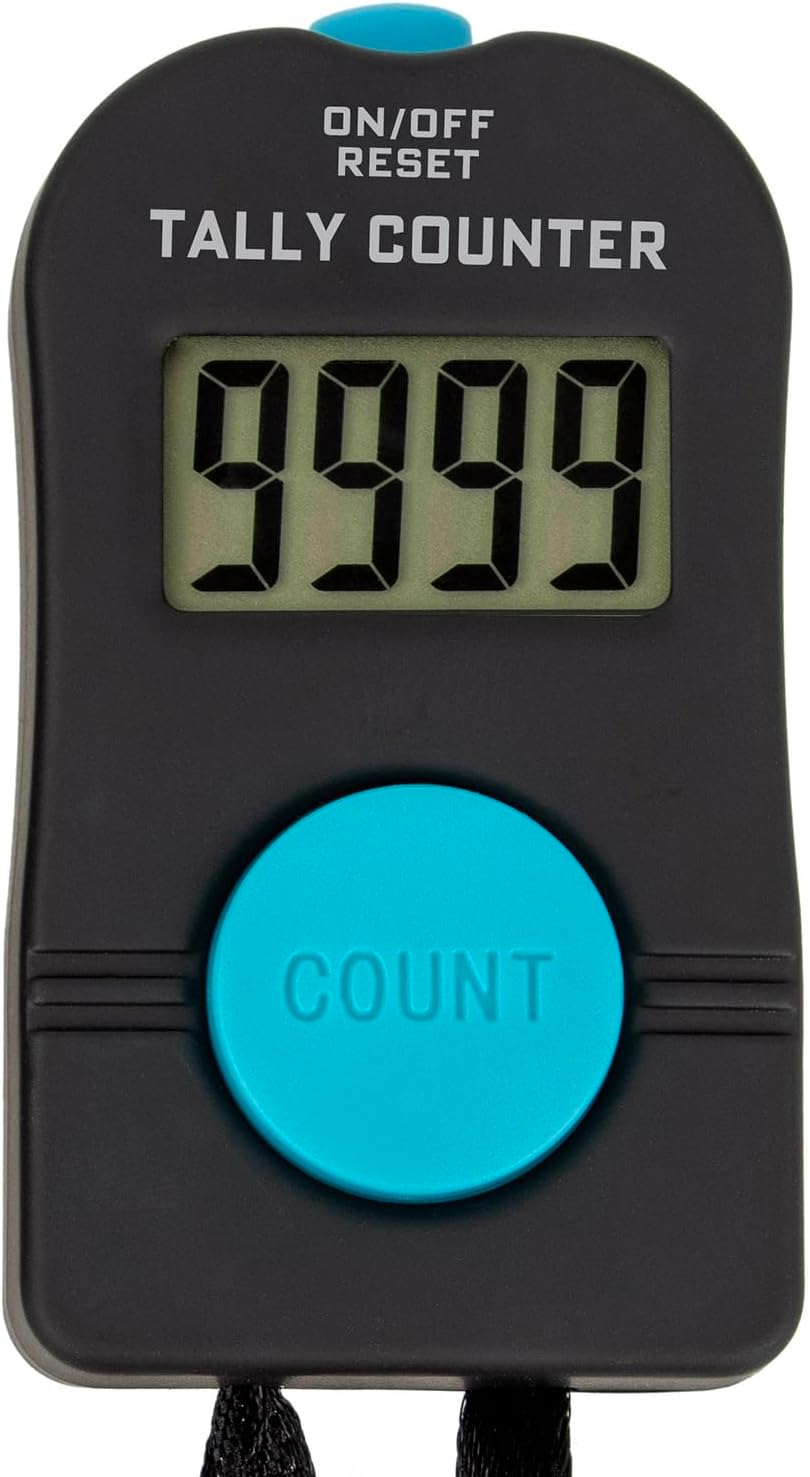 TOPTIE Electronic Hand Tally Counter, Digital Golf/Fish/People Number Counter Clicker with Lanyard