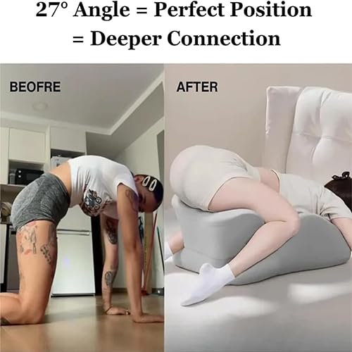 Miniatura 4 de Almohada para pareja para intimidad y apoyo, cuña de espuma viscoelástica de 27, posición perfecta al instante, soporte lumbar y cuello, comodidad