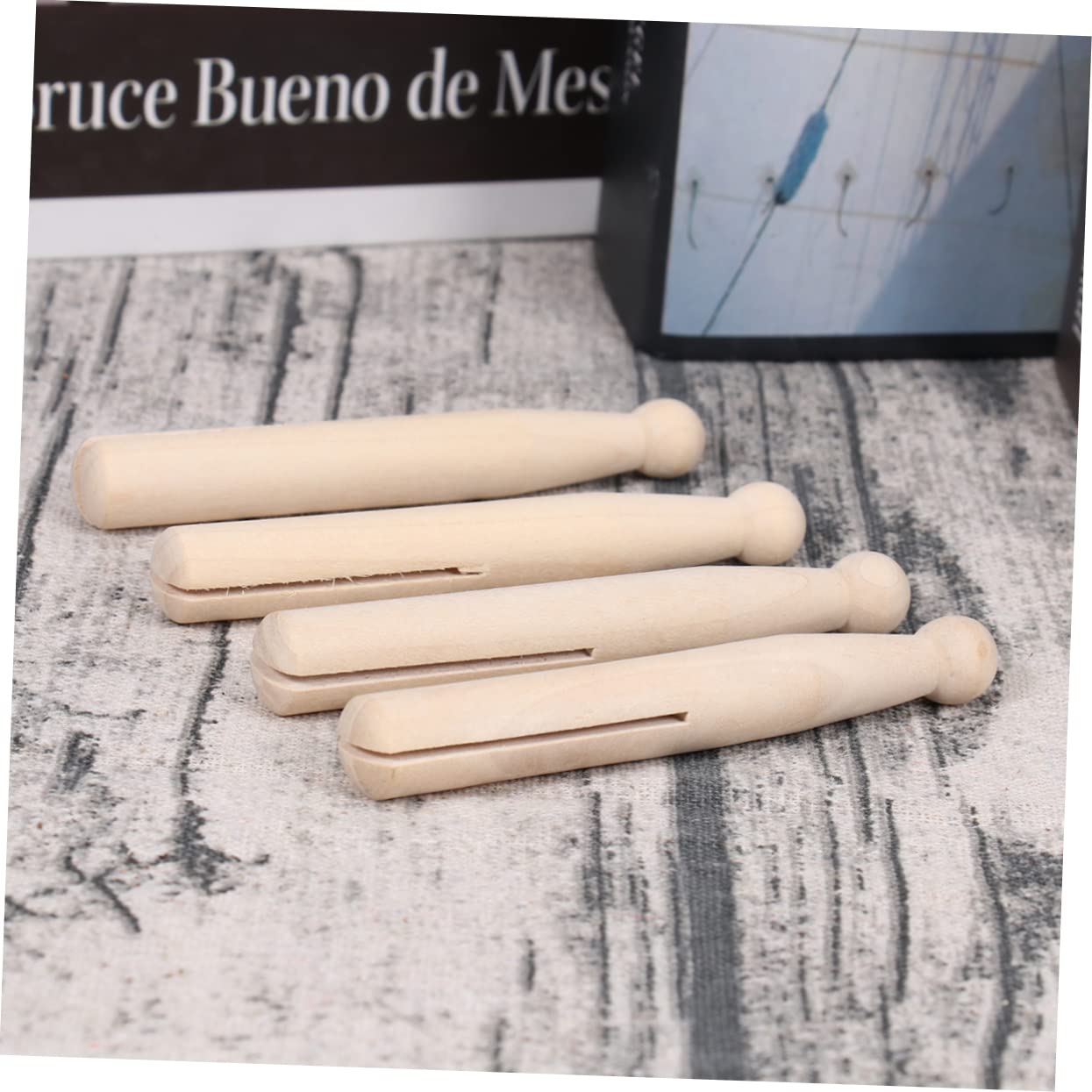 SOLUSTRE 3sets Food Bag Seal Clip Wood Decorative Snack Bag Sealing Clamp 10pcs*3