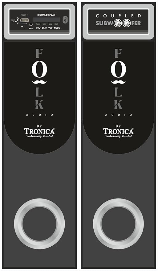 TRONICA Folk Audio Coupled SubWoofer 85W DigniFi Bluetooth Home Theater System Sound Bar with FM/AUX/Pen Drive/Smart TV Support & Remote