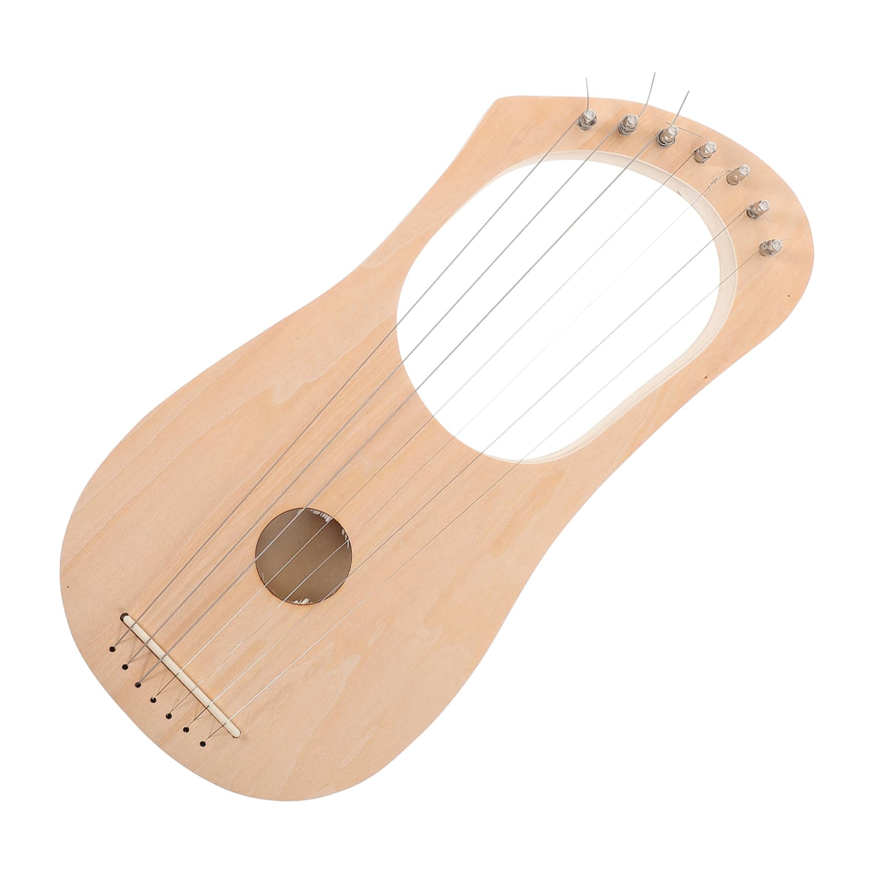 SUPVOX Diy Wooden Lyre Harp Kit 7 String Harp Instruments with Tuning Wrench for Adults Boys and Girls