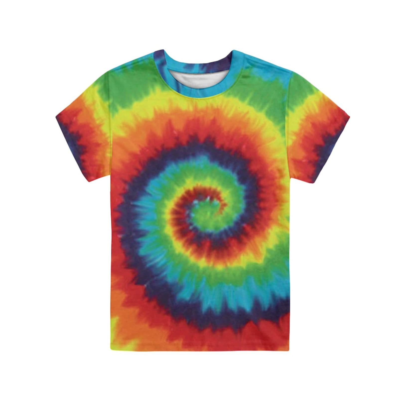 Biyejit Camisetas de manga corta para niños, niñas, estudiantes, jóvenes, talla 3-16 años