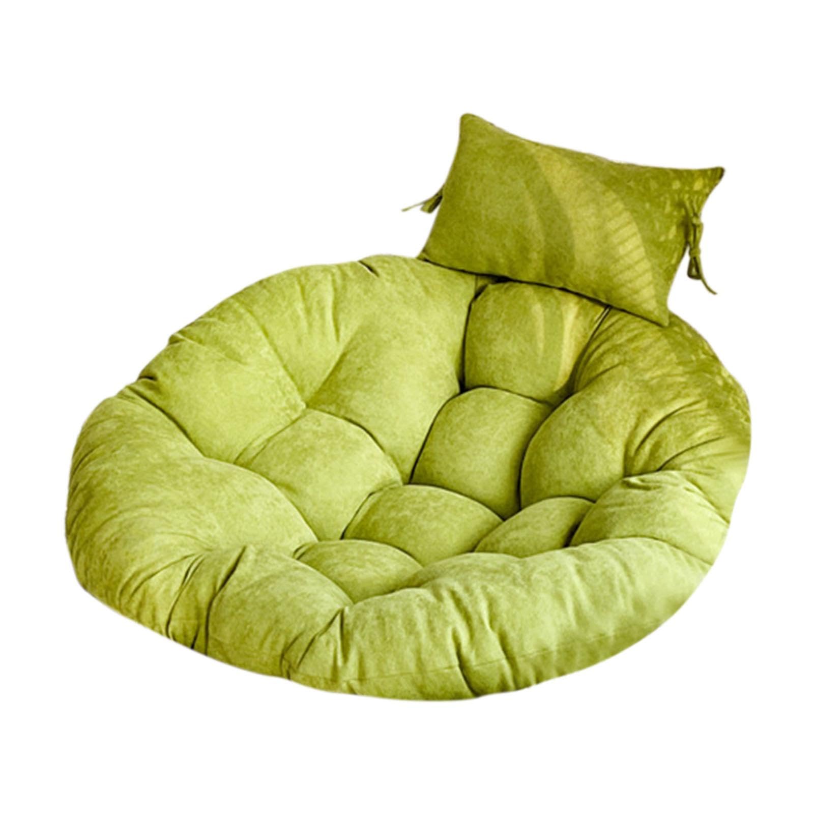 ATORSE Hanging Rocking Chair Cushion with Pillow Garden Chair Mat for Hammock Chair Green-image-31