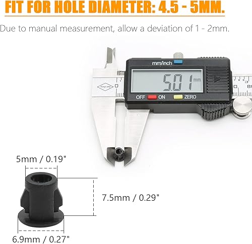 Miniatura 9 de 60 tapones de plástico blanco de 0.394 in (3/8 pulgadas), tubo de orificio de bloqueo a presión, tapas de extremo de inserción de tubería