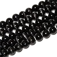 Vista 1 de Cuentas de Ojo de Gato Negro, Redondas de 6 mm, Piedras Preciosas Semipreciosas Sueltas para Fabricación de Joyas (63-66 piezas/cadena)