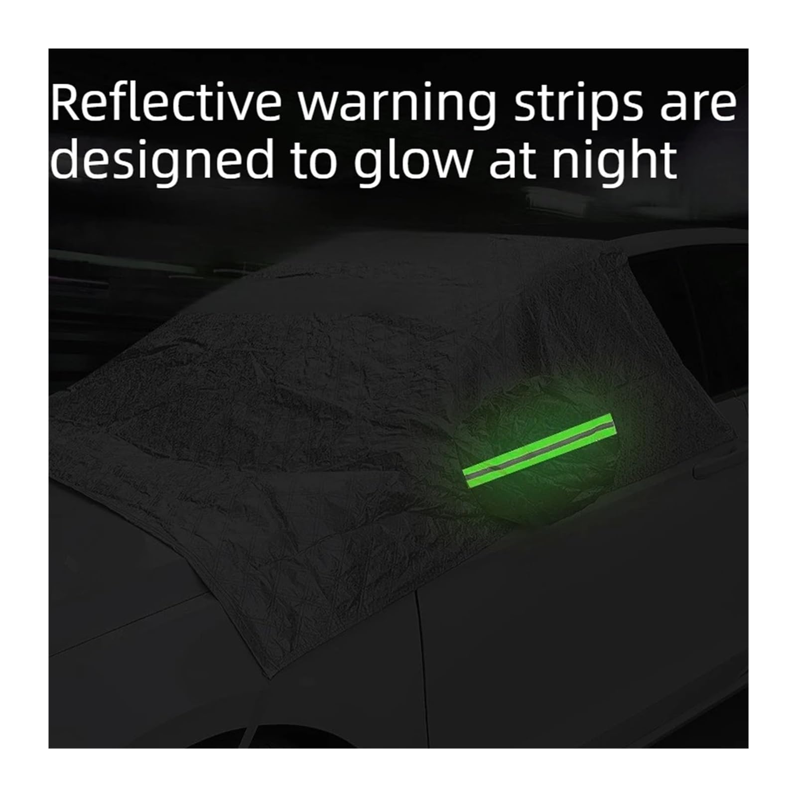 Couvercle de dégivrage de Pare-Brise de Voiture 1 pièces agrandir la Couverture de Neige Voiture Hiver Pare-Brise Pare-Neige Coupe-Vent imperméable fenêtre(A)