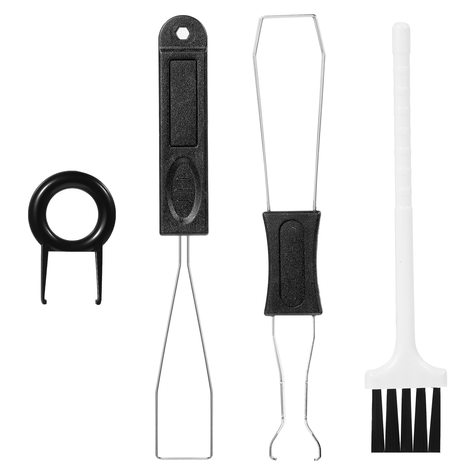 4PCS Keycap Puller Keyboard Switch Puller with Keyboard Cleaning Brush for Mechanical Keyboard, Stainless Steel Key Cap Removal Tool