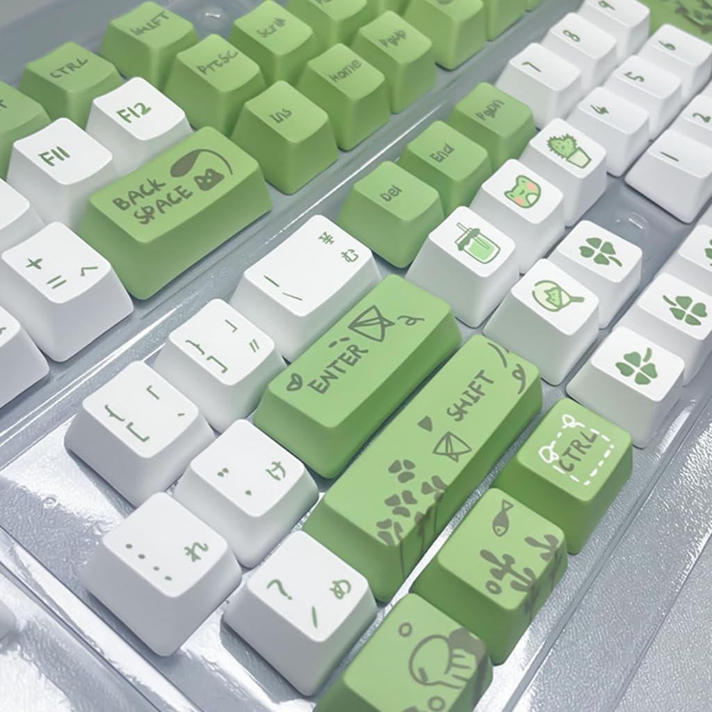 Cute Frogs Design japońskie klawisze do przełączników MX klawiatura mechaniczna, PBT XDA/OEM wysokość dla maszynistek i graczy