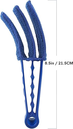 Miniatura 6 de Kit de cepillo limpiador de persianas de ventana, paquete de 2 cepillos con 6 fundas de microfibra, herramientas de limpieza para persianas de