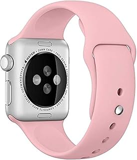 Generic Band silicone watch compatible with Apple Watch Series 5-6 size 42-44, pink color