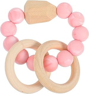 SECFOU 1Pc Mordedor Pulseira Brinquedos Para Bebês Pulseira Para Crianças Mastigar Brinquedos Para Crianças De Madeira Seguro Infantil Mordendo Brinquedos Crianças Brinquedo Calmante