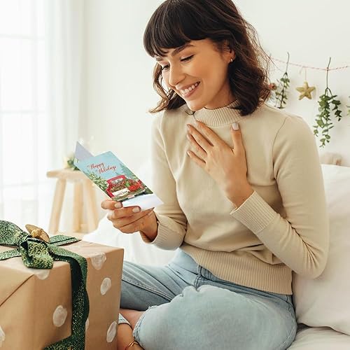 Miniatura 6 de Tree-Free Greetings ZP70213 - Soporte para dinero navideño, paquete de 12 unidades con ARTvelopes a juego, respetuoso con el medio ambiente,