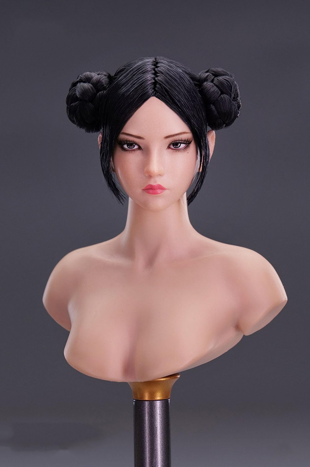 Tête sculptée de femme 1/6 suntan aux détails réalistes pour figurine de collection