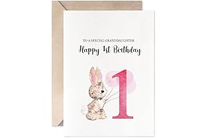 MAGJUCHE Rabbit Happy 1st Birthday To a Special Granddaughter