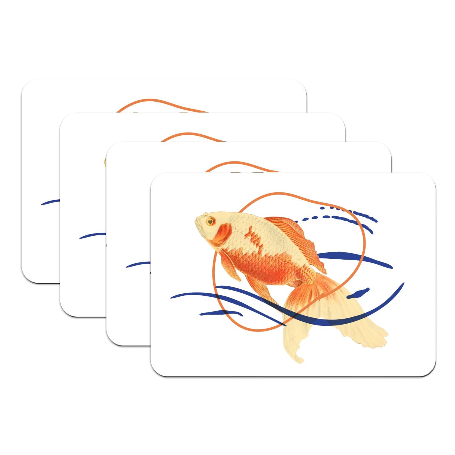 Set de table koi blanc grand format pour sublimer vos repas de famille asiatiques