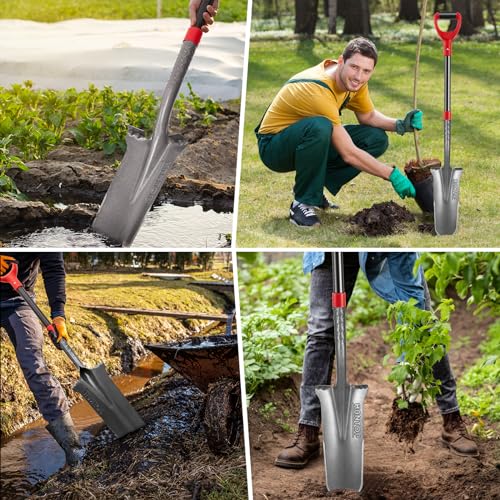 Pala de Jardín HANTOP 44 pulgadas con mango de fibra miniatura 6