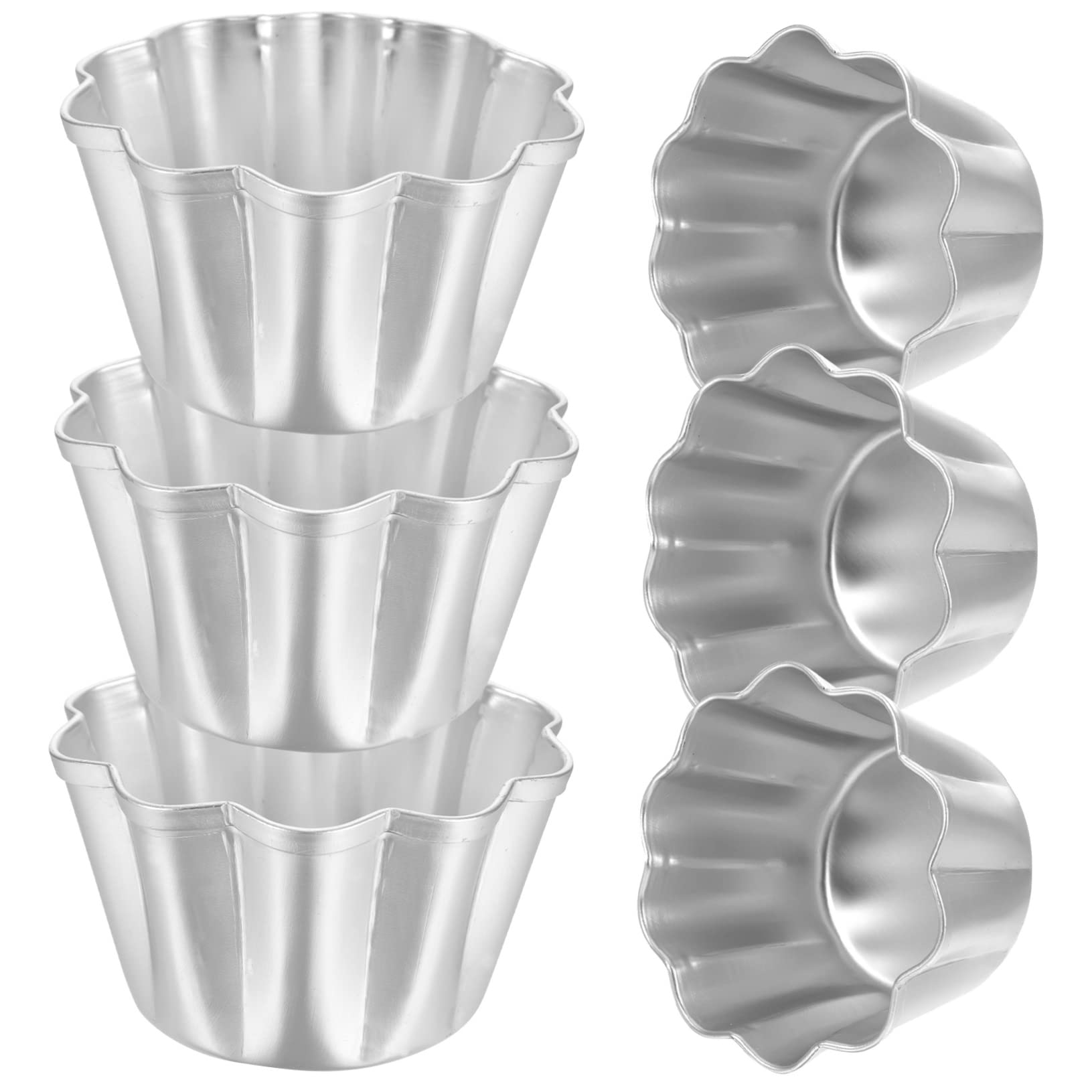 DOITOOL 18pièces Moules à Pudding Aluminium Moules Antiadhésifs Pour Muffins Et Mini Gâteaux Pour Pâtisserie Maison Et Desserts Variés