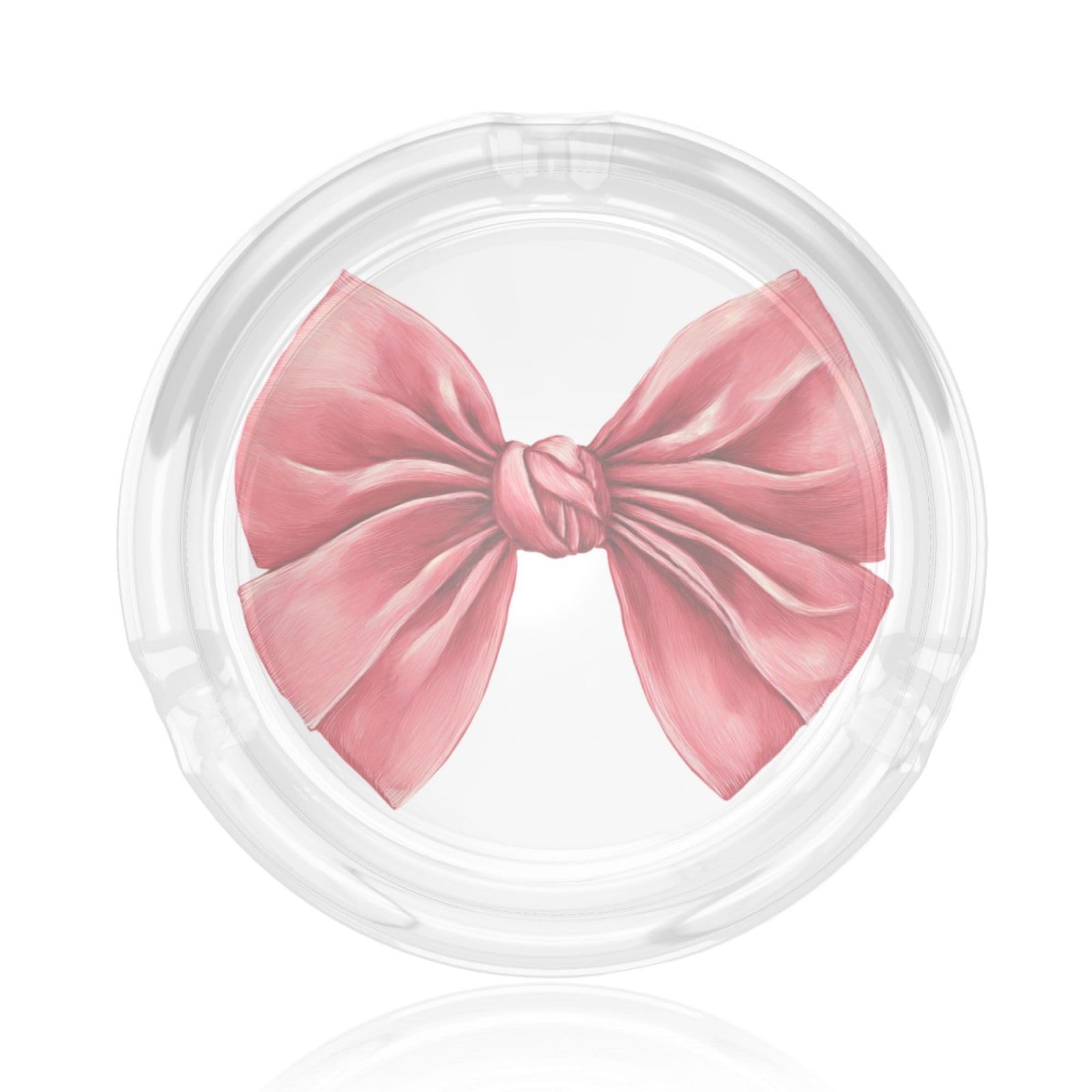 Cute Coquette Bow For Valentine Glass Ashtray For Cigarettes Ash Trays Case For Home Office Decor