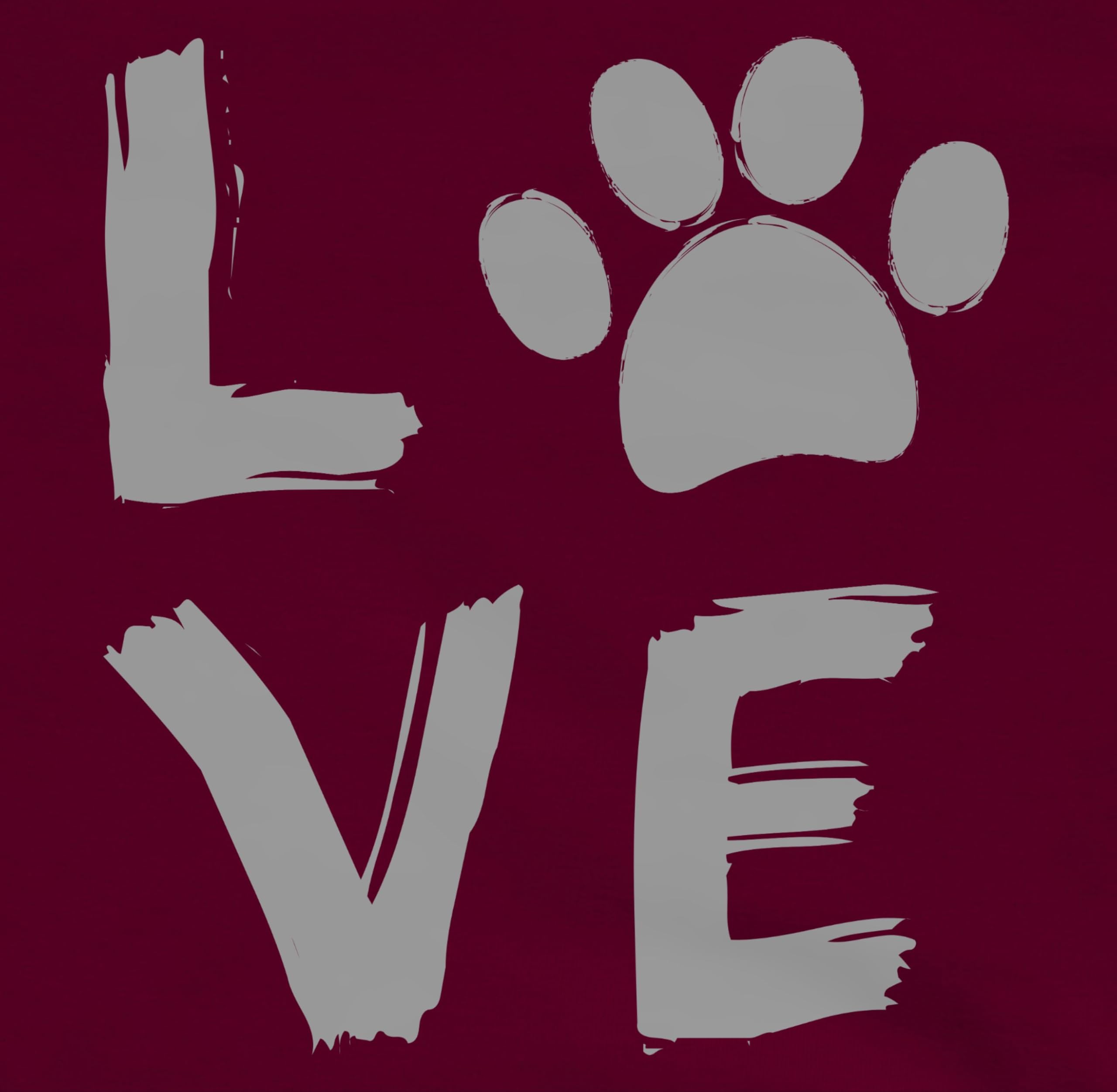 Shirtracer - Pullover Damen Hoodie Frauen - Geschenk für Hundebesitzer - Love Pfotenabdruck