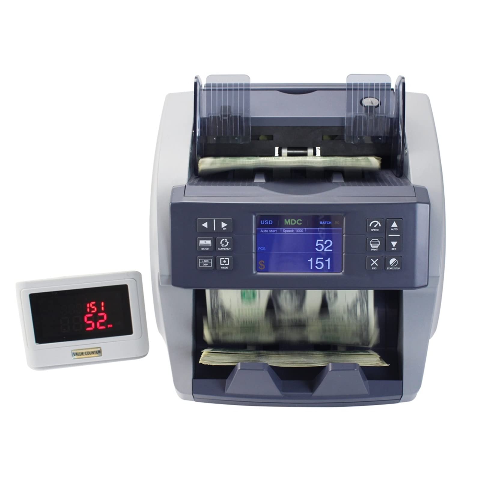 Leprem With Display Money Counter Machine Cis Value Counter Mix Money Counter Kazakhstan Peru Billnotes Money Detector Counting Machine With Lcd Display(With Display)