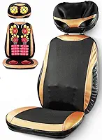 Cadeira de Massagem Preto e Dourado, Esteira Massageadora, 12 Pontos de Massagem, com Controle Remoto, Apoio de Cabeça Ajustável, Múltiplos Níveis de Intensidade, Cadeira de Massageadora Eletrica
