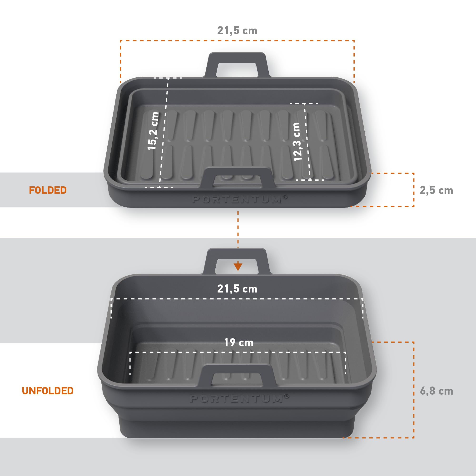 PORTENTUM Carta forno per friggitrice ad aria 100 unità da 22-14 cm Rettangolare. Adatto al Forno dual, da 5,2 a 10 litri. Carta Air Fryer certificata per uso alimentare BPA Free, FDA