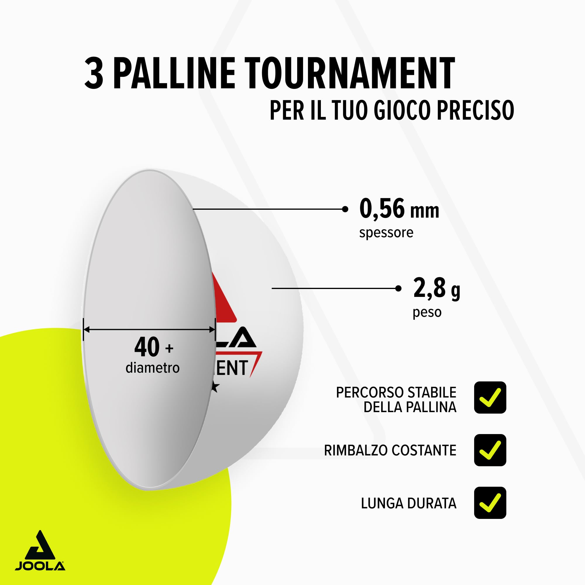 JOOLA Set da Tennis da Tavolo Professionale - 2 Racchette da Ping-Pong + 3 Palline + 1 Borsa Portatile