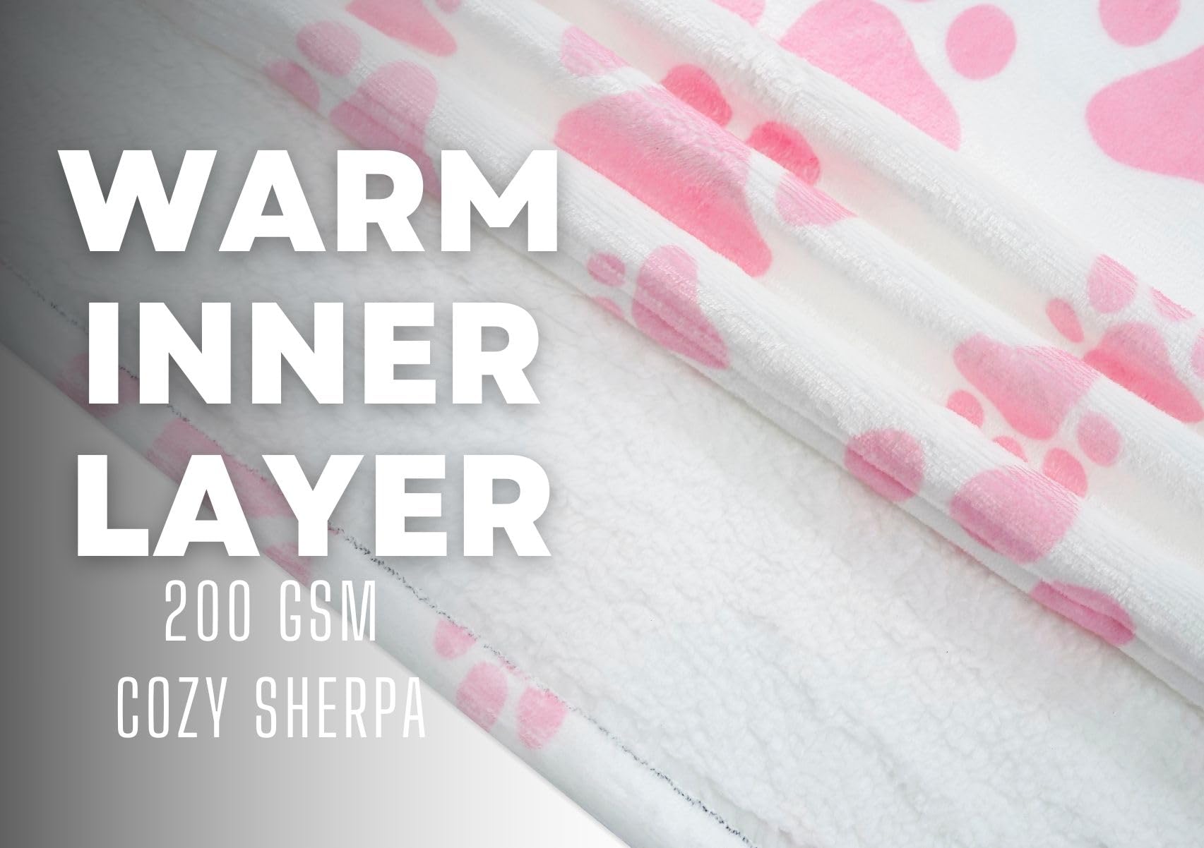 Dog Mum Gifts for Women Wearable Blanket Hoodie for Adults Oversized Flannel Hooded Blanket Big Sweatshirt, One Size 170x122 CM, Pink - Image 2