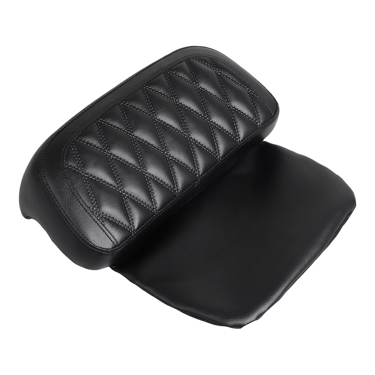 XMMT Black Stitching Razor Chopped Pack Trunk Backrest Pad Fit For Harley Tour Pak Touring Road King CVO Electra Glide Street Glide Road Glide Ultra Limited 2014-2023