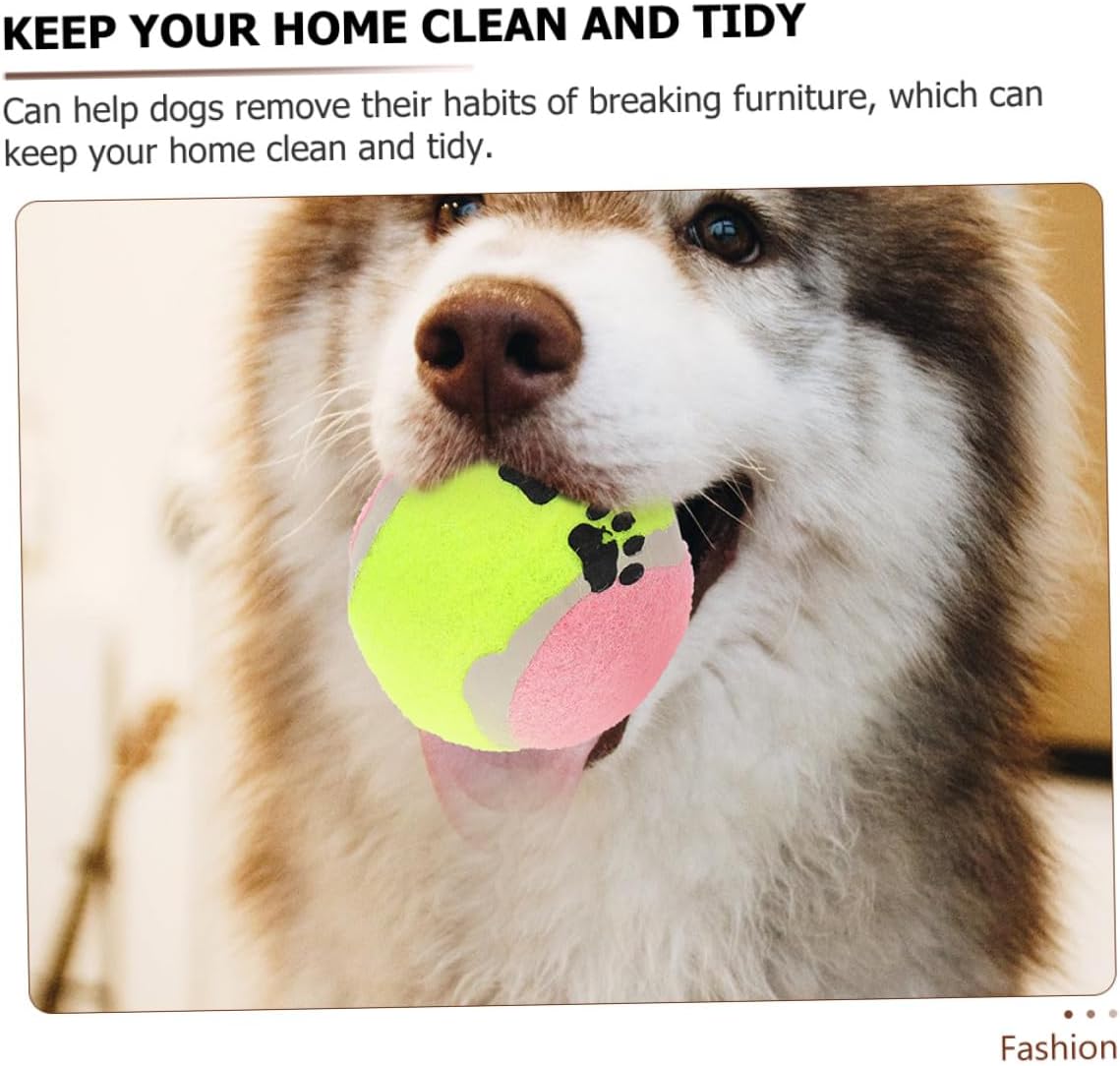 16pcs Small Rubber Puppy Balls Interactive Dog Fetch Sturdy Training Balls for Dogs, 7cm Diameter, Suitable for Play and Exercise Random Color