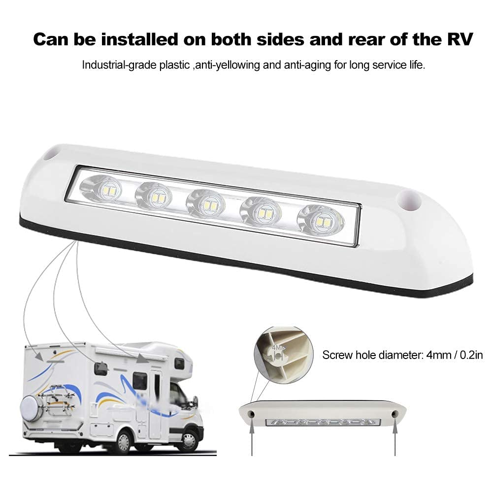 Luce Esterna Per Luce Esterna Per Led Light Rv, 12v/24v Rv Led Light Universal 8w Waterproof Awning Porch Lamp Bar Motorhome Outdoor Lighting Rv Interior Automotive Replacement