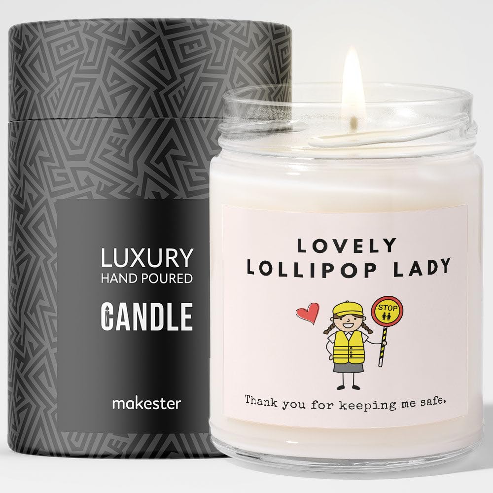 Lollipop Lady Gift - Luxury Soy Wax Candle - Vanilla, Jasmine, Sugared Almond - Makester — image 1