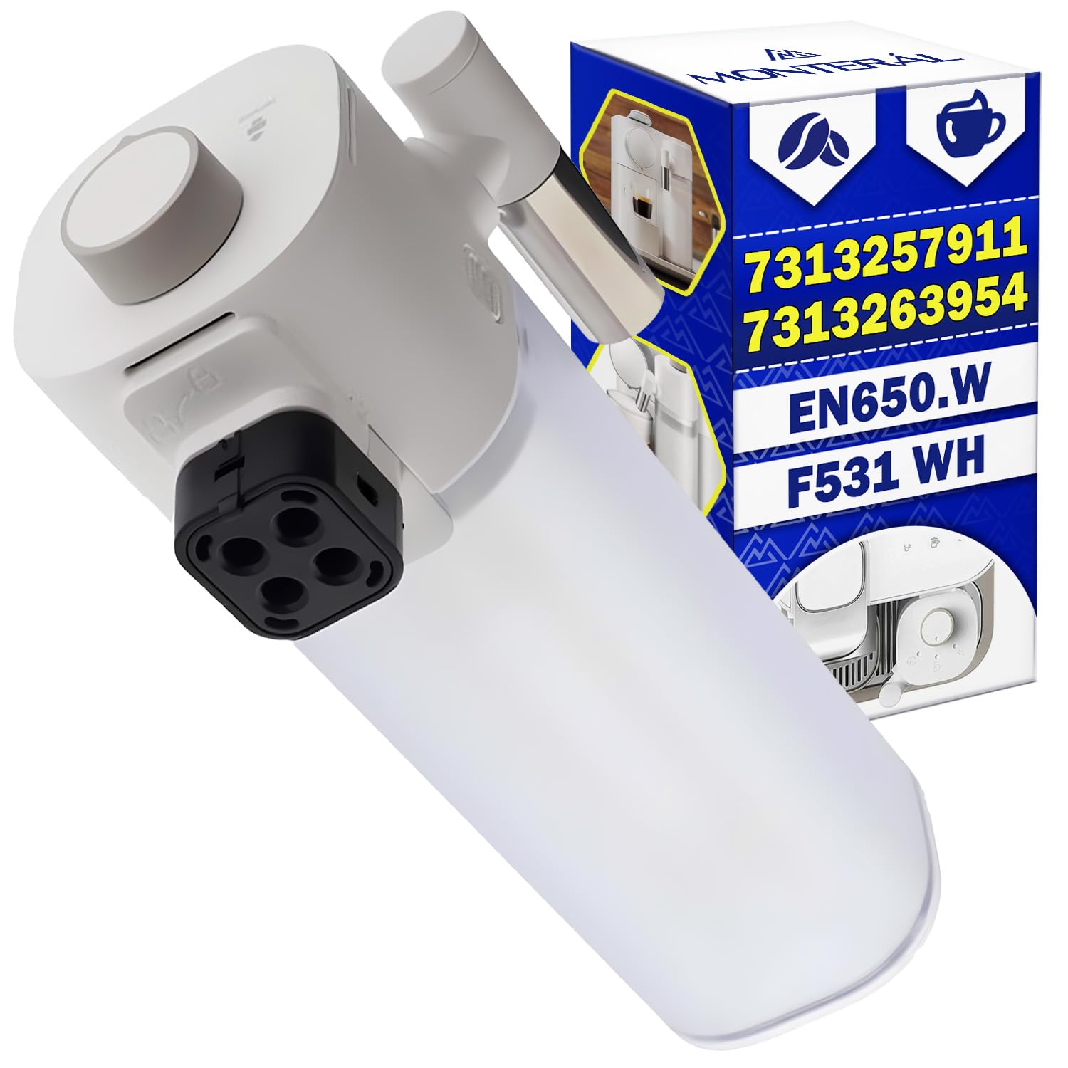 Espumador de Leche Electrico para Cafetera Capsulas para DeLonghi | Codigo 7313263954 7313257911 para Nespresso Gran Lattissima EN650.W F531 WH - Garantía de 10 Años - MONTERAL