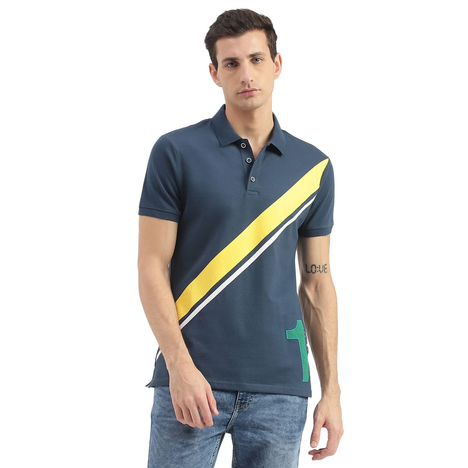 united colors of benetton Men's Solid Regular Fit Polo Shirt-picture-38
